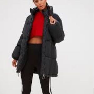 Unisex Black Puffer Jacket Size Medium